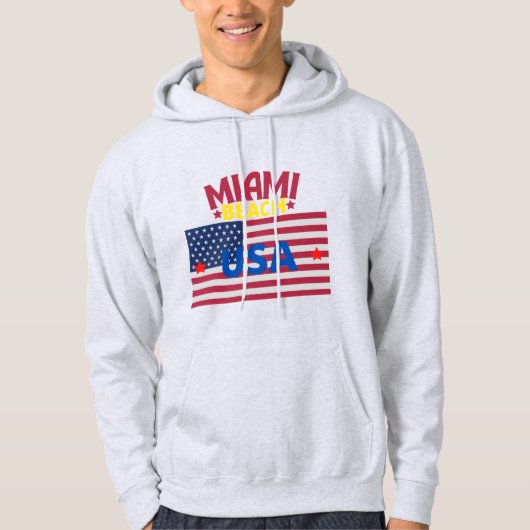 Best Seller Original Miami Beach USA Wahre Klassik Hoodie (Vorderseite)