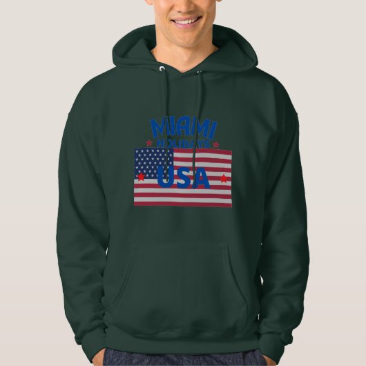 Best Seller Original Miami Holidays USA Hoodie (Vorderseite)