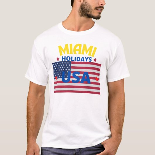 Best Seller Original Miami Holidays USA T-Shirt (Vorderseite)