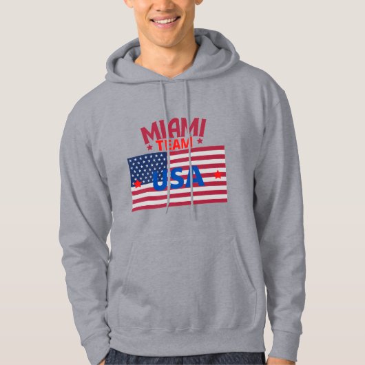 Best Seller Original Miami Team USA Wahre Klassik Hoodie (Vorderseite)