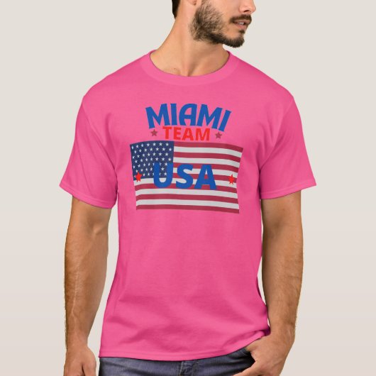 Best Seller Original Miami Team USA Wahre Klassik T-Shirt (Vorderseite)