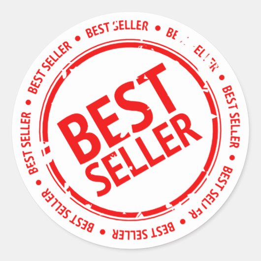 Best Seller Sign Runder Aufkleber (Vorderseite)