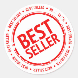 Best Seller Sign Runder Aufkleber