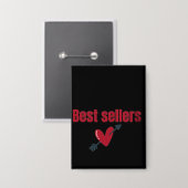 Best Sellers Valentine Heart Arrow T-Shirt Button (Vorderseite/Rückseite)