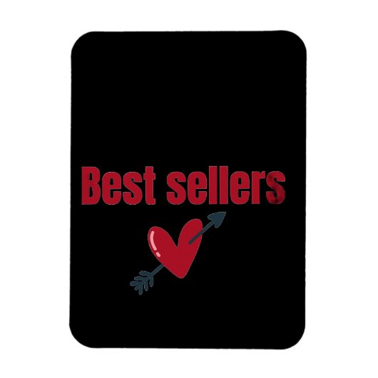 Best Sellers Valentine Heart Arrow T-Shirt Magnet (Vertikal)
