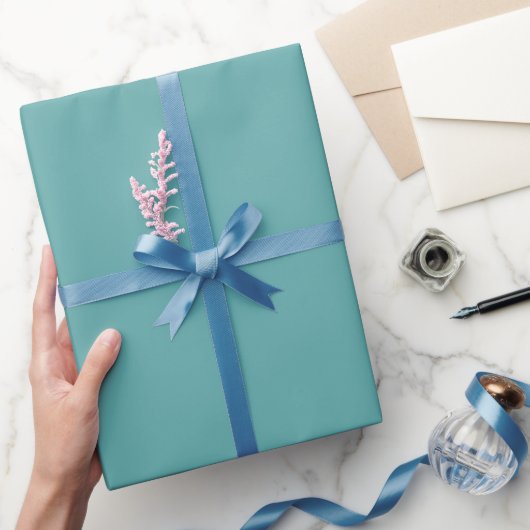 Best selling Deep Aquamarine Wrapping Paper Geschenkpapier (Schenken)