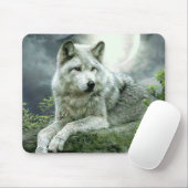 Best Selling Imaginative Wolf Art Illustration Pai Mousepad (Mit Mouse)