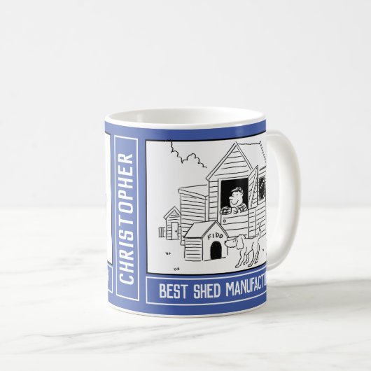Best Shed oder Garden Gebäude Maker mit Namen. Kaffeetasse (VorderseiteRechts)