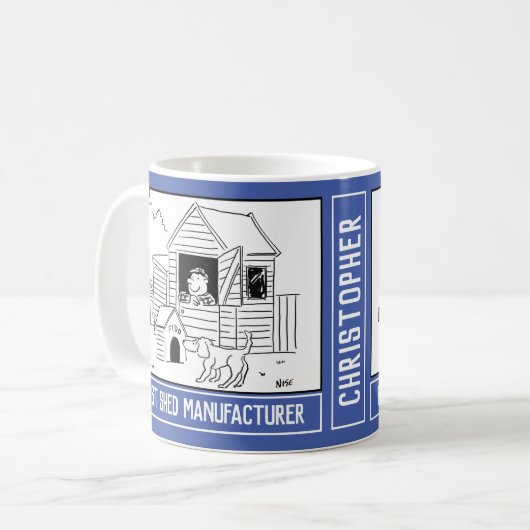 Best Shed oder Garden Gebäude Maker mit Namen. Kaffeetasse (Vorderseite Links)