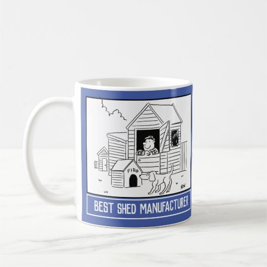 Best Shed oder Garden Gebäude Maker mit Namen. Kaffeetasse (Links)