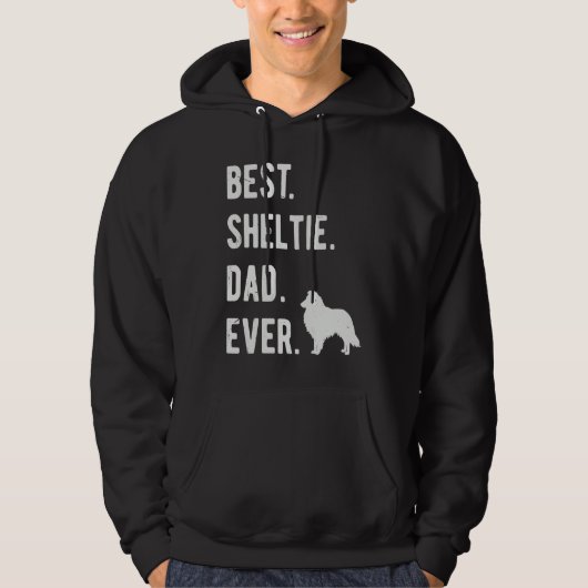 Best Sheltie Dad Ever Mens Shetland Sheepdog Dog Hoodie (Vorderseite)
