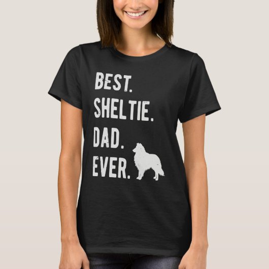 Best Sheltie Dad Ever Mens Shetland Sheepdog Dog T-Shirt (Vorderseite)