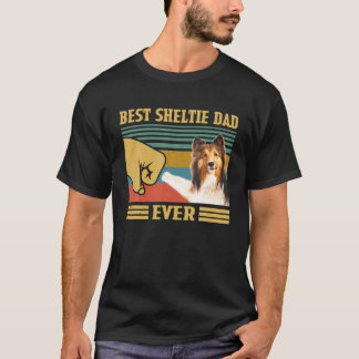 Best Shetland Sheepdog Sheltie Vater jemals Vintag T-Shirt