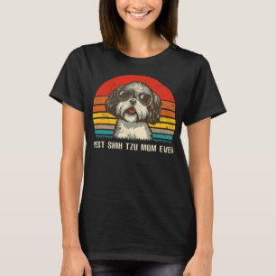Best Shih Tzu Mama Ever Funny Shih Tzu Weihnachten T-Shirt