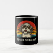 Best Shih Tzu Vater Ever Funny Shih Tzu Vater Gif Zweifarbige Tasse (Mittel)