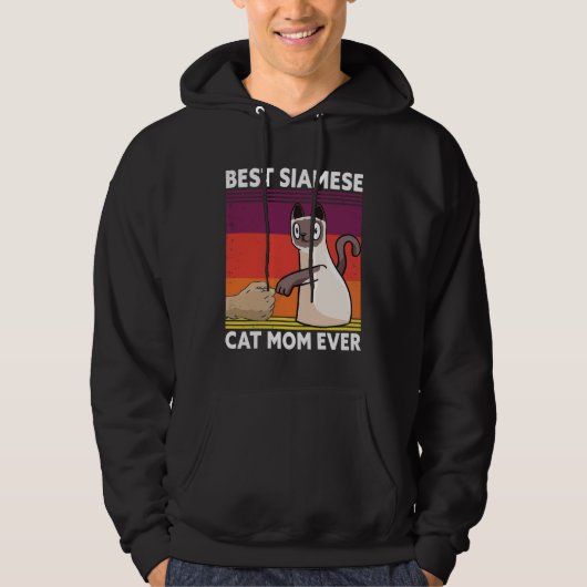 Best Siamese Cat Mom Ever  Cat Hoodie (Vorderseite)