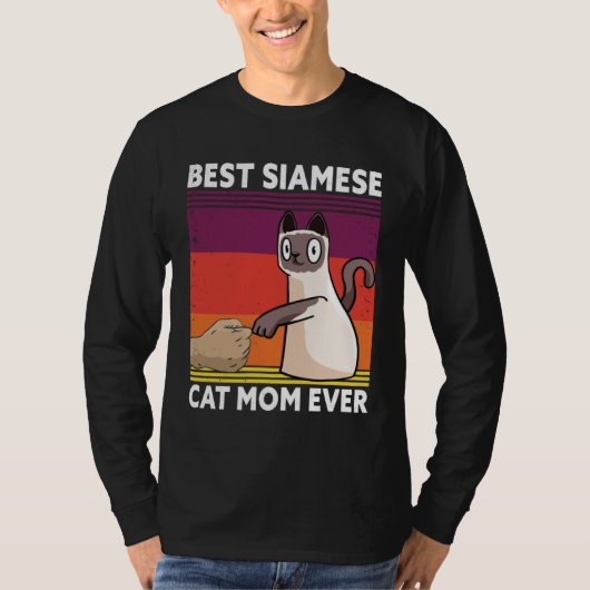 Best Siamese Cat Mom Ever  Cat T-Shirt (Vorderseite)