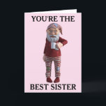 BEST SISTER BIRTHDAY GNOME ELF CARD FEIERTAGSKARTE<br><div class="desc">BEST SISTER GNOME BIRTHDAY CARD</div>