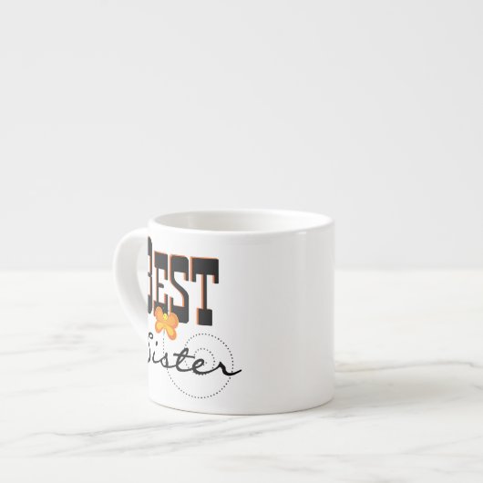 Best Sister Butterfly Geschenke Espressotasse (Vorderseite Links)