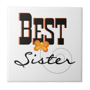 Best Sister Butterfly Geschenke Fliese