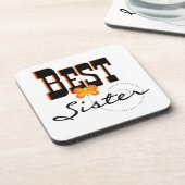 Best Sister Butterfly Geschenke Getränkeuntersetzer (Linke Seite)