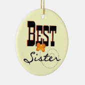 Best Sister Butterfly Geschenke Keramikornament (Rechts)