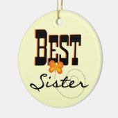 Best Sister Butterfly Geschenke Keramikornament (Links)