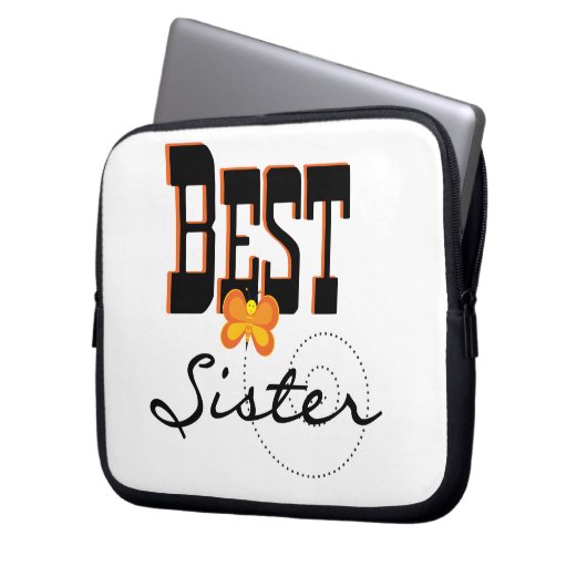 Best Sister Butterfly Geschenke Laptopschutzhülle (Vorderseite Links)