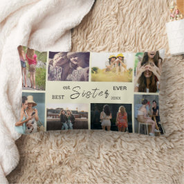 Best Sister Ever – 8 Photo Collage Pillow Lendenkissen
