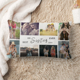 Best Sister Ever – 8 Photo Collage Pillow Lendenkissen