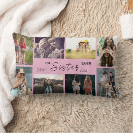 Best Sister Ever – 8 Photo Collage Pillow Lendenkissen