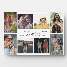 Best Sister Ever – 8 Photo Collage Plaque Fotoplatte