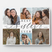 Best Sister Ever Personalized Photo Collage Fotoplatte (Vorderseite)