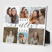 Best Sister Ever Script Photo Collage Keepsake Fotoplatte (Seite)