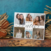 Best Sister Ever Script Photo Collage Keepsake Fotoplatte (Seite)