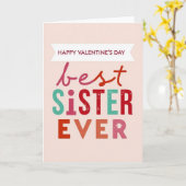 Best Sister Ever Valentines Day Card Karte (Gelbe Blume)