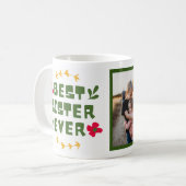 'Best Sister Ever'Yellow Green modern illustrativ Kaffeetasse (Vorderseite Links)