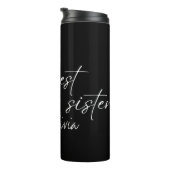 Best Sister Foto Elegante Moderne Kunst, Dichtung  Thermosbecher (Nach rechts gedreht)