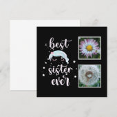 Best Sister Foto Template Flat Card (Vorne/Hinten)