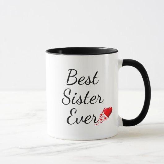 BEST SISTER JE Personalisierte Sprichwörter 31 Tasse (Rechts)