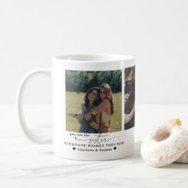 Best Sister | Modernes Minimal-3-Foto Kaffeetasse