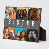 Best Sister Script Collage Foto & Names Fotoplatte (Seite)