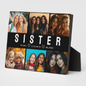 Best Sister Script Collage Foto & Names Fotoplatte (Seite)