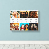 Best Sister Script Collage Foto & Names Leinwanddruck (Insitu (Holzboden))