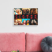 Best Sister Script Collage Foto & Names Leinwanddruck (Insitu (Wohnzimmer))