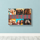 Best Sister Script Collage Foto & Names Leinwanddruck (Insitu (Holzboden))