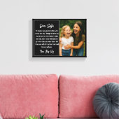 Best Sister Script Photo Collage Leinwanddruck (Insitu (Wohnzimmer))