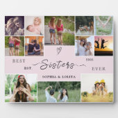 Best Sisters Ever – Custom 12-Photo Collage Gift Fotoplatte (Vorderseite)