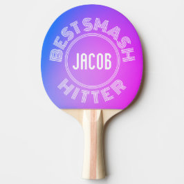 BEST SMASH HITTER Gradient Einfaches Design Tischtennis Schläger