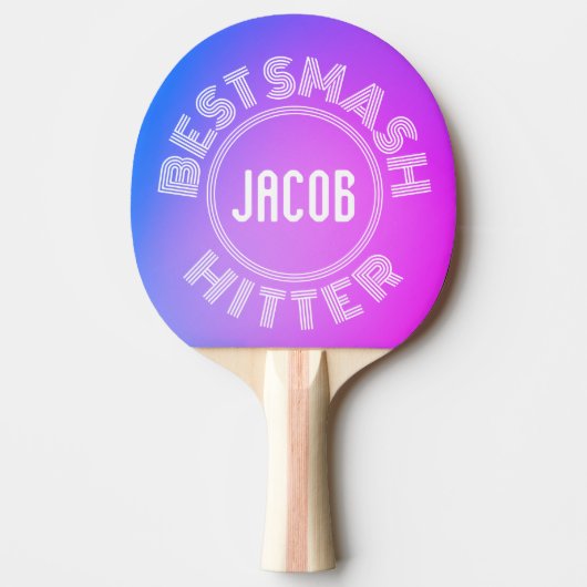 BEST SMASH HITTER Gradient Einfaches Design Tischtennis Schläger (Vorderseite)